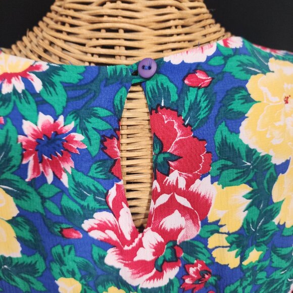 Vintage 70's-80' Handmade Floral Dress 1/2 Sleeve Grandma Special. 40" Chest - Picture 8 of 12